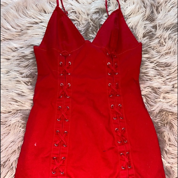 Red Mini Dress - Picture 2 of 2
